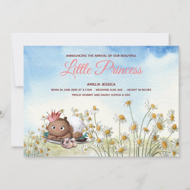 Carte de Faire-part de la princesse princesse pour (Devant)