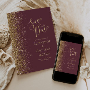 Carte de Faire-Part de Mariage avec Bordure Paille