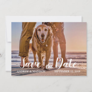 Carte de Faire-Part de Mariage avec Chien sur la P