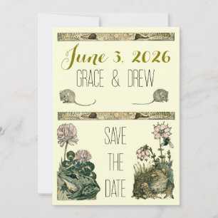 Carte de Faire-Part de Mariage avec une Illustrati