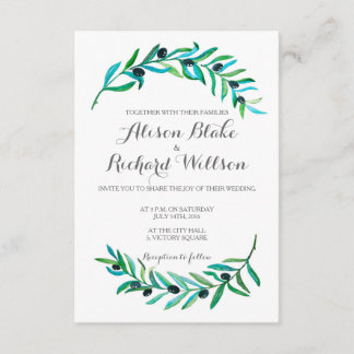 Carte de faire-part de mariage de branche