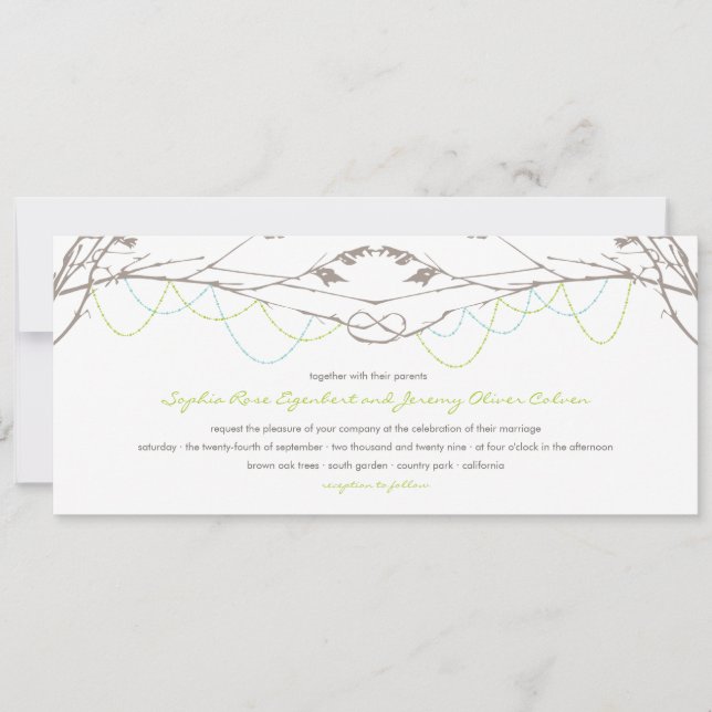 Carte de Faire-part de mariage de la branche des a (Devant)