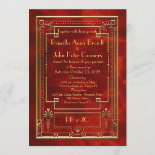 Carte de faire-part de mariage, grand Gatsby,