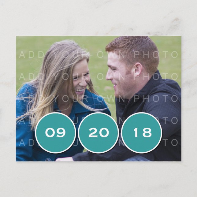 Carte de faire-part de mariage moderne avec des ce (Devant)