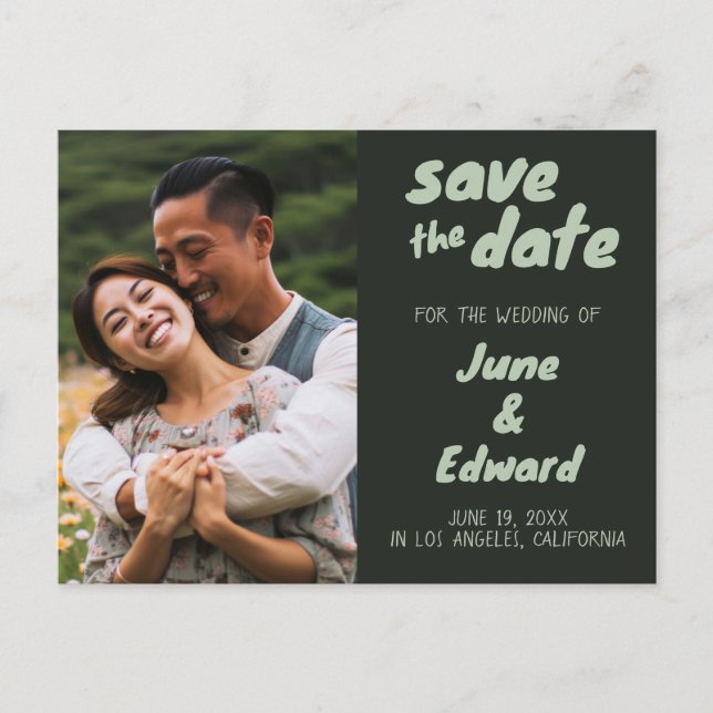 Carte de Faire-Part de Mariage Personnalisée avec  (Devant)