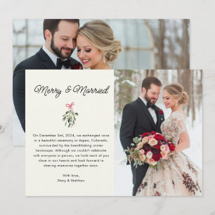 Carte de Faire-part de Mariage photo Joyeux et Mar