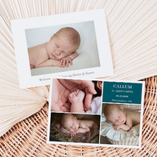 Carte de Faire-Part de Naissance Bébé Taupe Sarcel