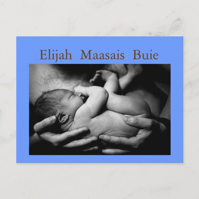 Carte de faire-part de naissance de bébé (Devant)