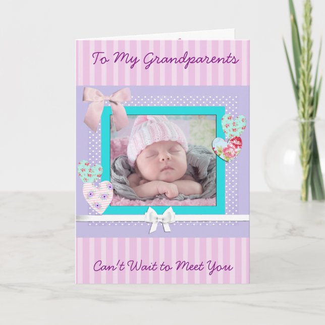 Carte de faire-part de naissance de bébé pour des (Devant)