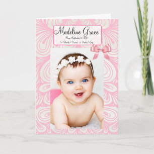 Carte de Faire-part de naissance personnalisée pou