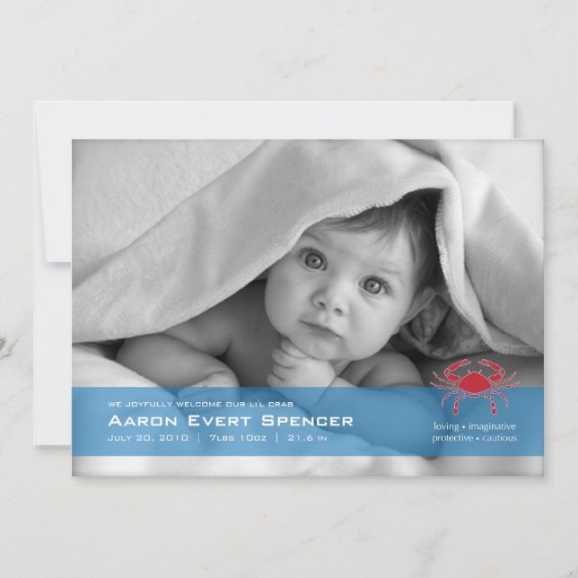 Carte de Faire-part de naissance photo de canceria (Devant)