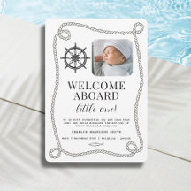 Carte de Faire-part de naissance pour bébé à thème