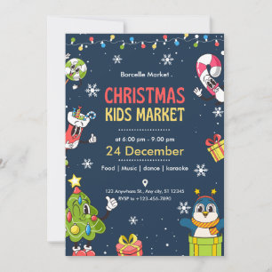 Carte de Faire-part de Noël pour enfants