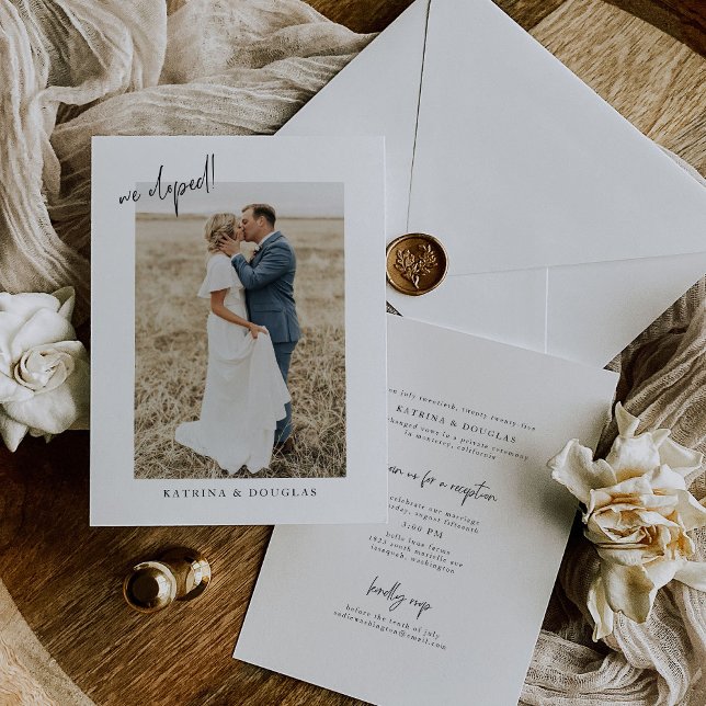Carte de Faire-part Mariage à Elopement Photo Mini (Créateur téléchargé)