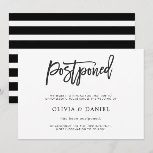 Carte de Faire-part Mariage simple reportée