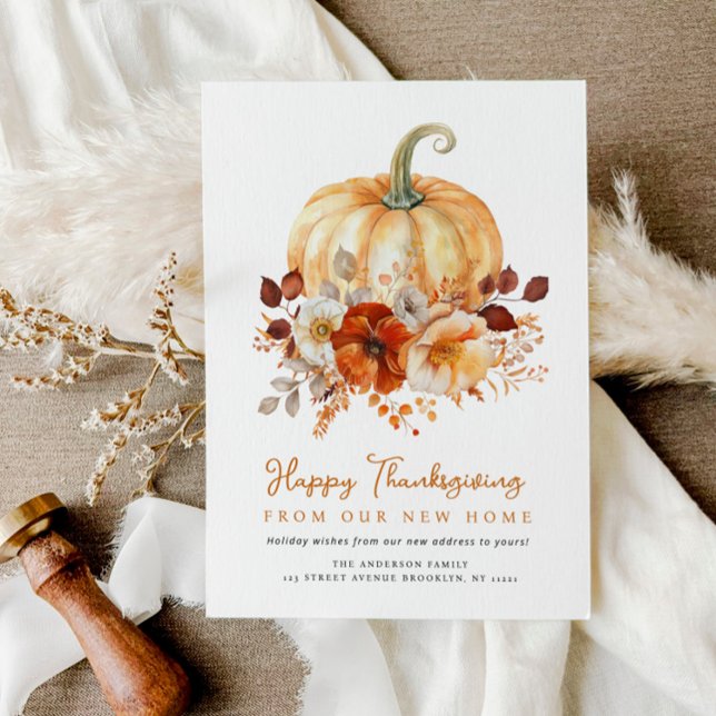Carte de faire-part mobile de Bon thanksgiving flo (Créateur téléchargé)