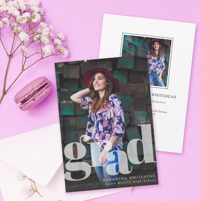 Carte de Faire-part photo moderne Grad (Créateur téléchargé)