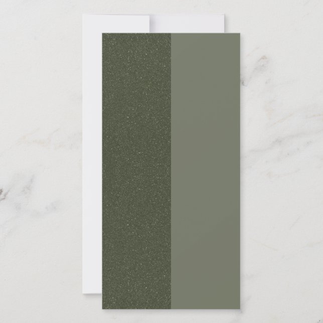 Carte de Faire-Part Plate Texturée Vert Moss Sépar (Devant)