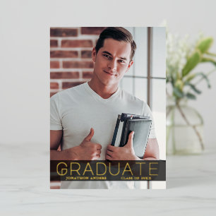 Carte de Faire-part pour diplômés de la Bk Photo M