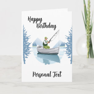 Carte de Faire-Part Thème Pêche Carte d'Anniversai