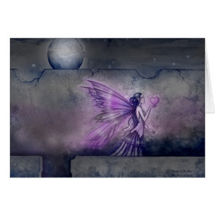Carte de fantasy d'art de fée violette