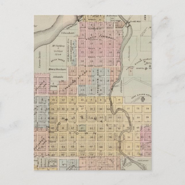 Carte de Faribault, Comté de Rice, Minnesota (Devant)