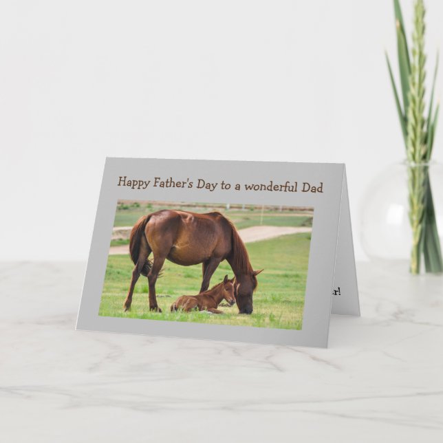 Carte de Father's Day Best Dad Ever Horses (Devant)