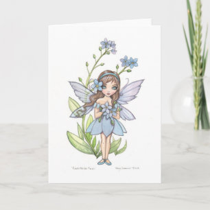 Carte de fée de la fleur mignonne à ne pas oublier