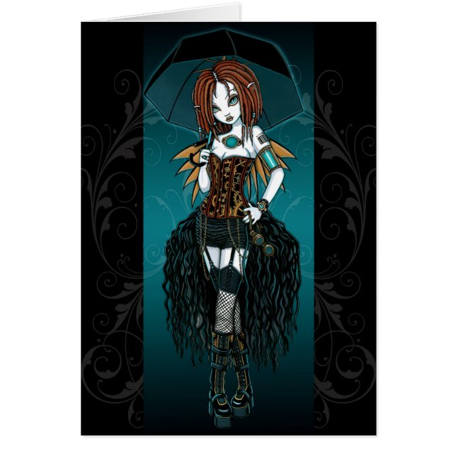 Carte de fée de Steampunk Cybergoth de Samara (Devant)
