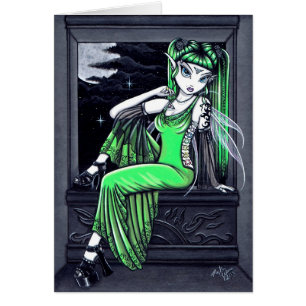 Carte de fée de tatouage de vert d'affinité