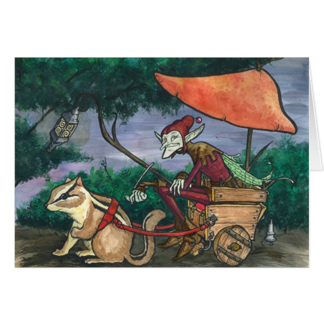 Carte de féerie "de chariot de tamia" (Devant horizontal)
