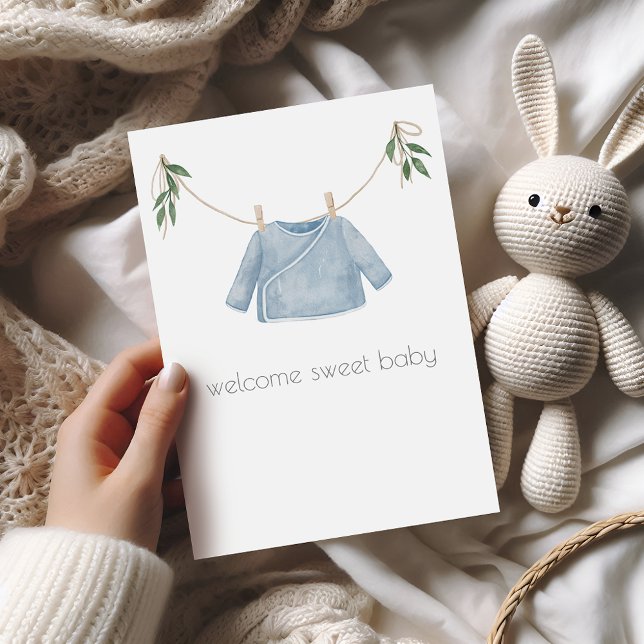Carte de félicitations Boho Baby Boy Boy (Créateur téléchargé)