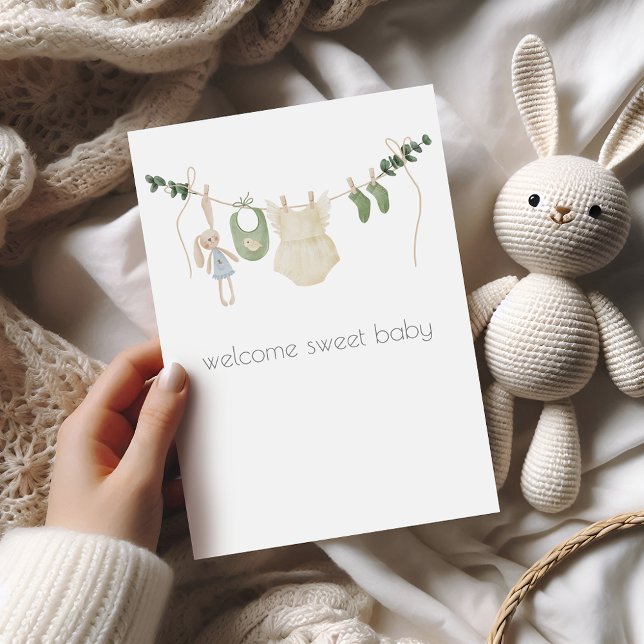 Carte de félicitations Boho Baby Girl (Créateur téléchargé)