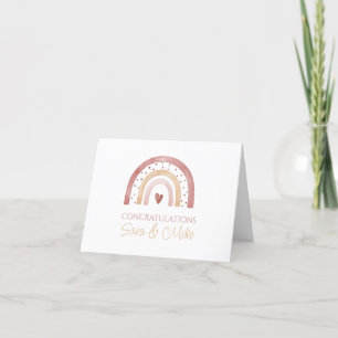 Carte de félicitations Boho Rainbow
