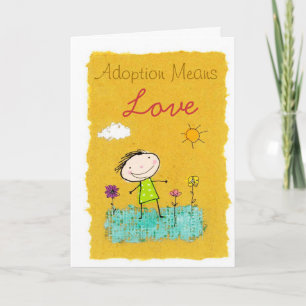 carte de félicitations d'adoption