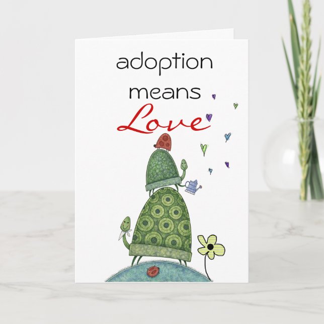 carte de félicitations d'adoption (Devant)