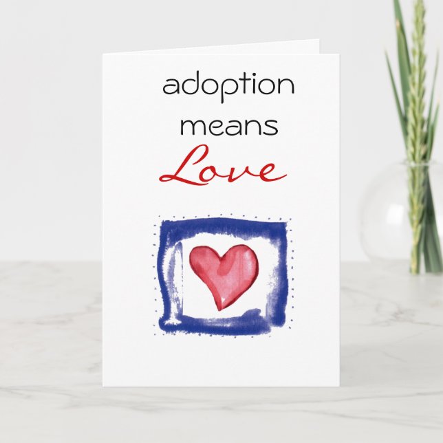 carte de félicitations d'adoption (Devant)