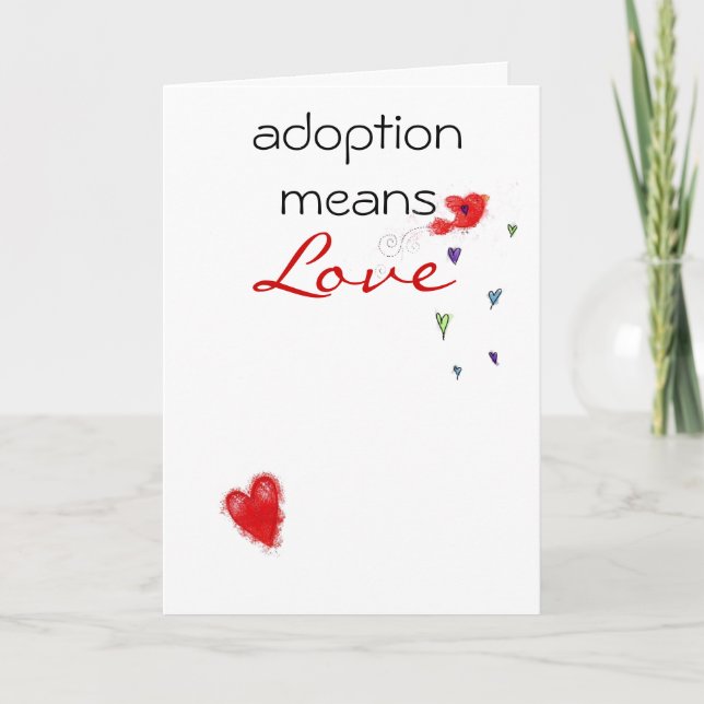 carte de félicitations d'adoption (Devant)