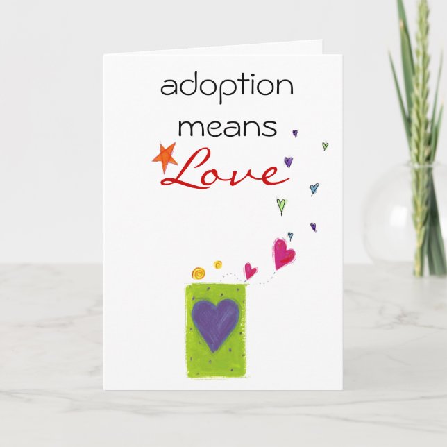 carte de félicitations d'adoption (Devant)