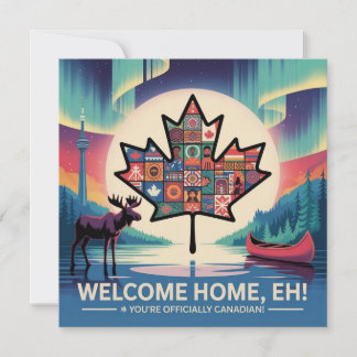 carte de félicitations de citoyenneté canadienne