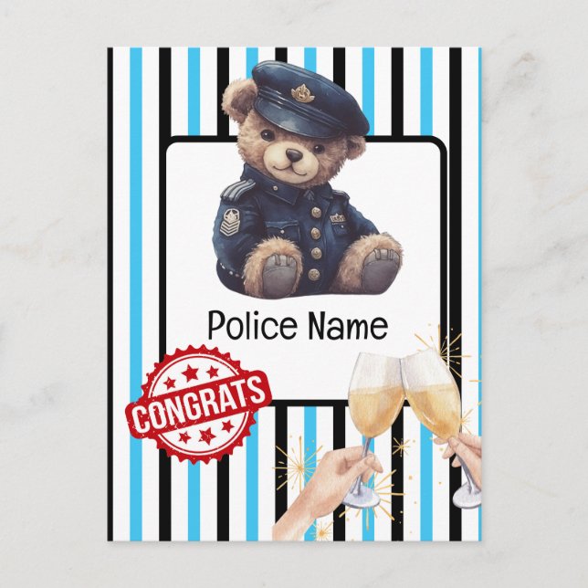 Carte de félicitations de la police (Devant)