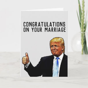 CARTE DE FÉLICITATIONS DE MARIAGE MARIAGE DONALD T