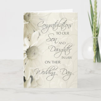 Carte de félicitations de mariage pour gendre et b