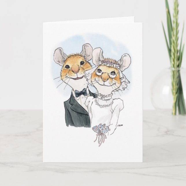 Carte de félicitations de mariage pour un couple m (Devant)