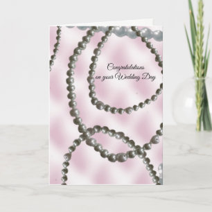 Carte de félicitations de mariage Pretty Pearls We