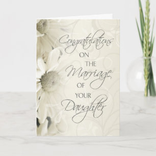Carte de félicitations des parents de la Mariage m