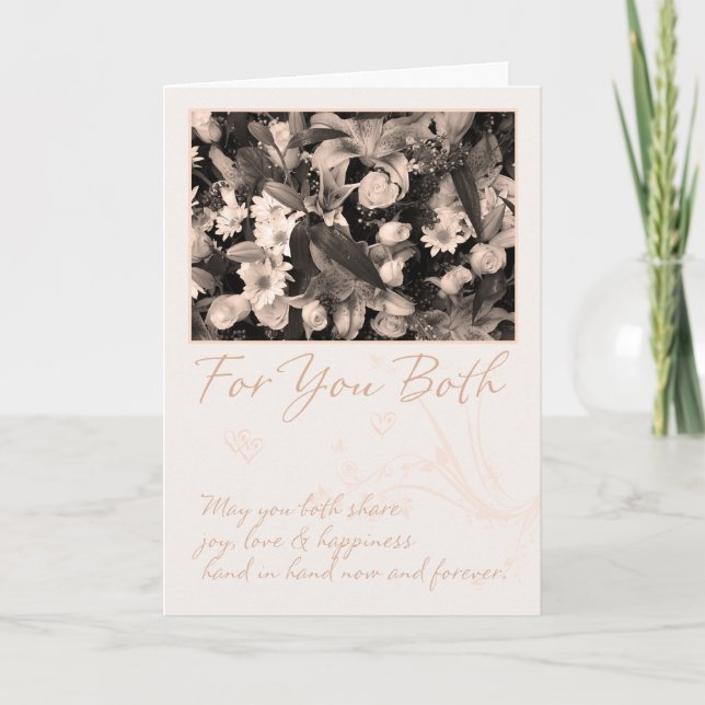 Carte de félicitations du jour de mariage (Devant)
