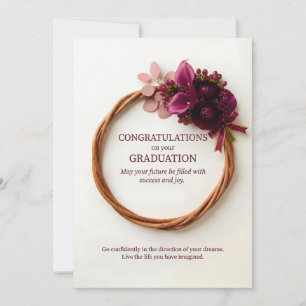 Carte de Félicitations Élégante pour Fille Diplômé