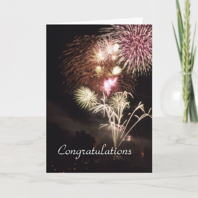 Carte de félicitations Fireworks (Devant)