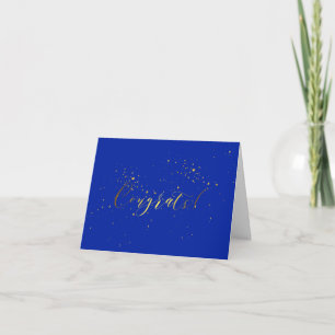 Carte de félicitations Gold Foil Effect